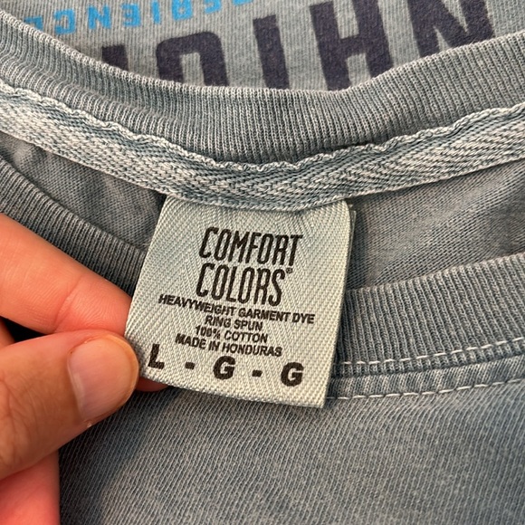 Comfort Colors Nature Backs men’s blue long sleeve t-shirt size large - Picture 9 of 10